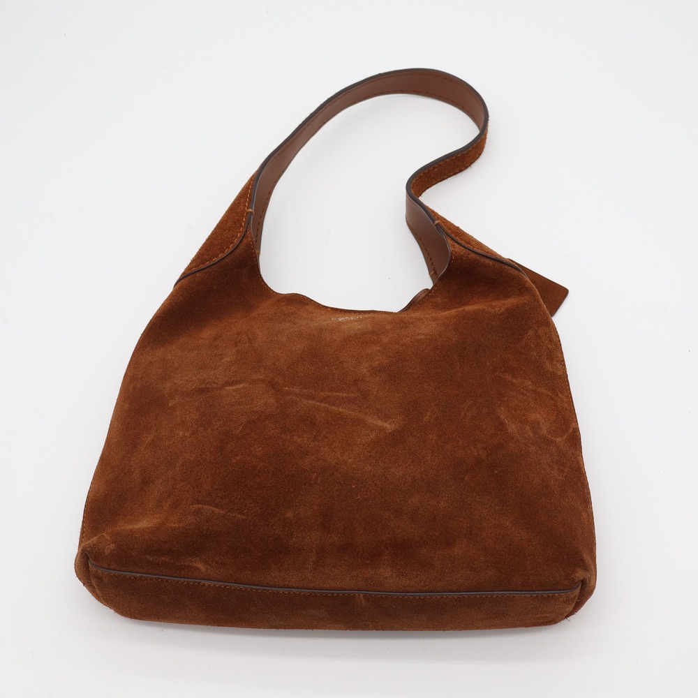 Coach Brown Suede Hobo Shoulder Bag Gold Hardware IMB0032 - Picture 3 of 9